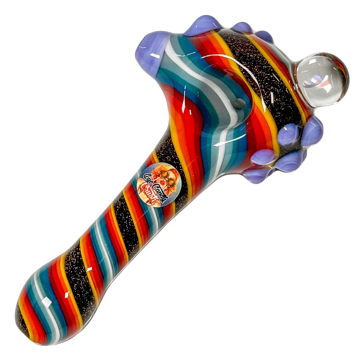 Opal Marble & Dichro Pipe with Spiral Body (Various Colors)